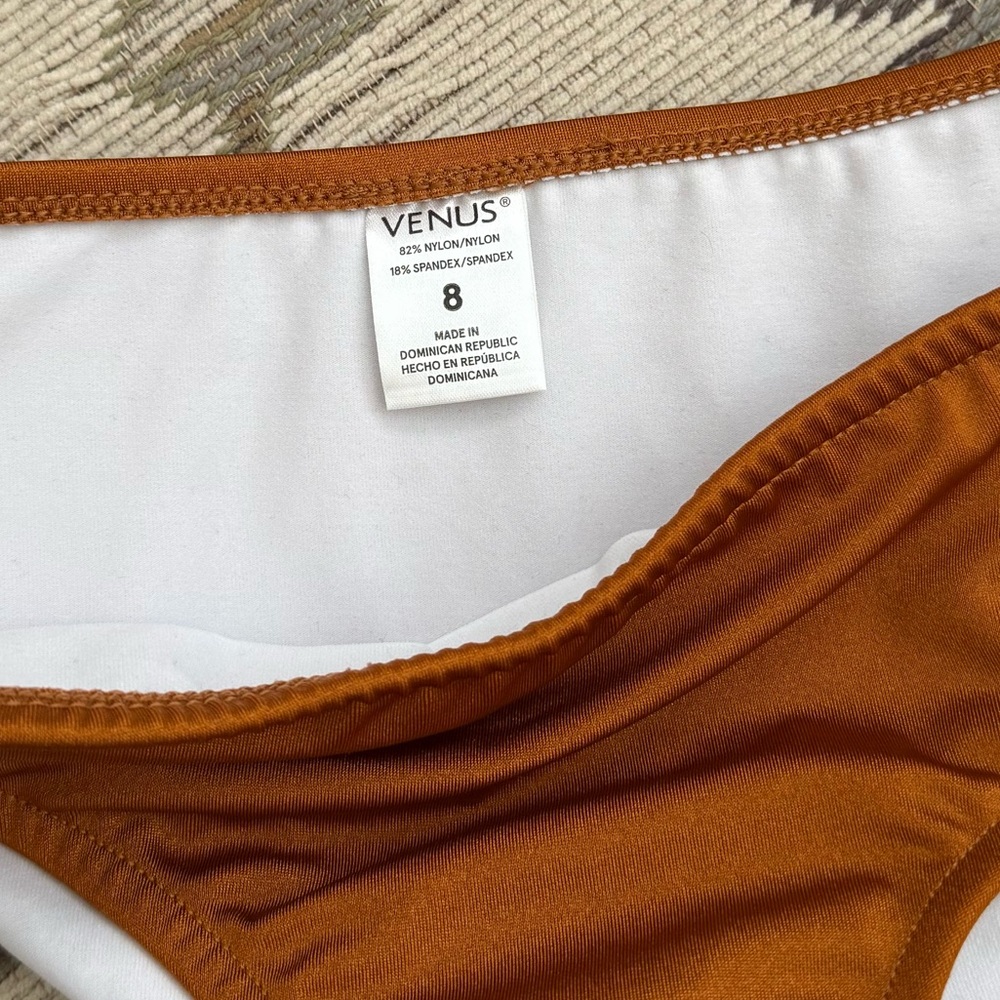 Venus Bikini Swimsuit 2pc Wrap Side Ties Bronze M Medium 8 - Picture 5 of 5
